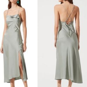 ASTR The Label Cowl Slip Midi Dress